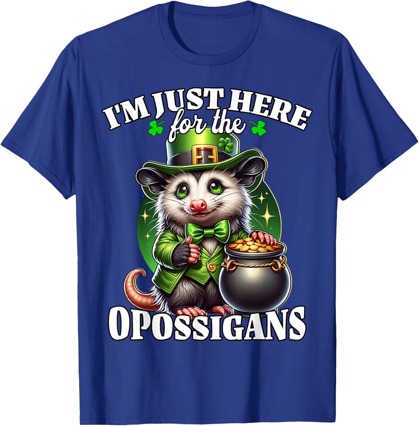 Funny Saint Patricks Day Costume Opossum T-Shirt - T-Shirt | Royal