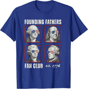Founding Fathers Fan Club Funny History Teacher T-Shirt - T-Shirt | Royal