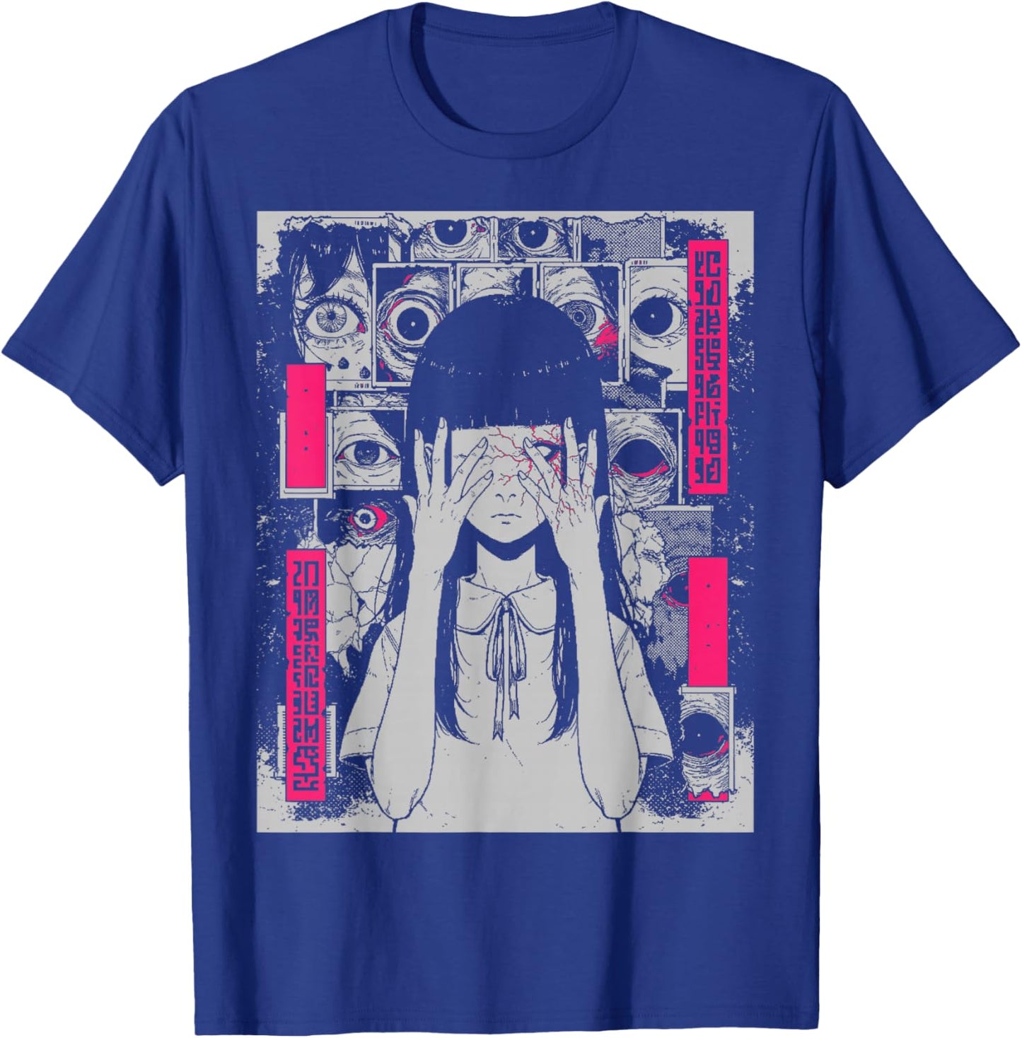 Horror Anime Manga | Japan Japanese Creepy Kawaii Goth T-Shirt - T-Shirt | Royal