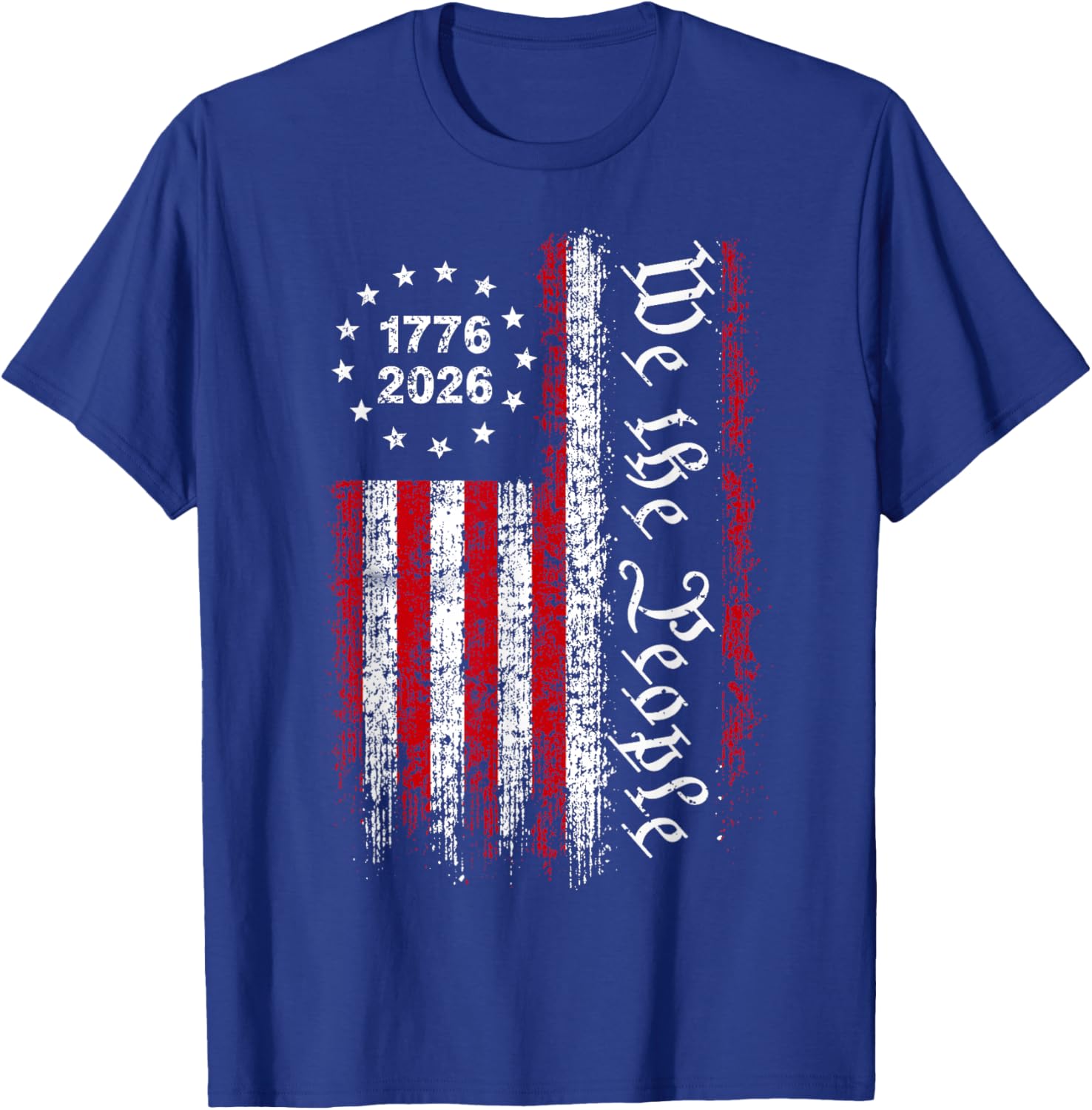 250 Years America Anniversary 1776 2026 4th of July US Flag T-Shirt - T-Shirt | Royal