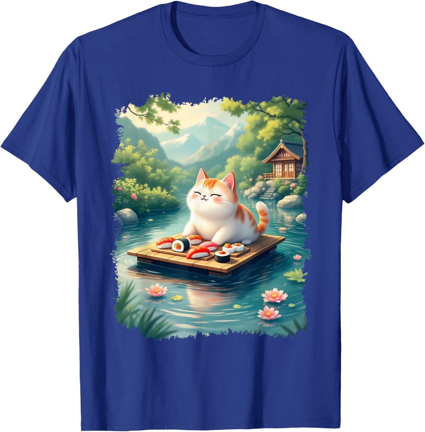 Kawaii Cat Lover Japanese Cats Owner Sushi Lover Anime Otaku T-Shirt - T-Shirt | Royal