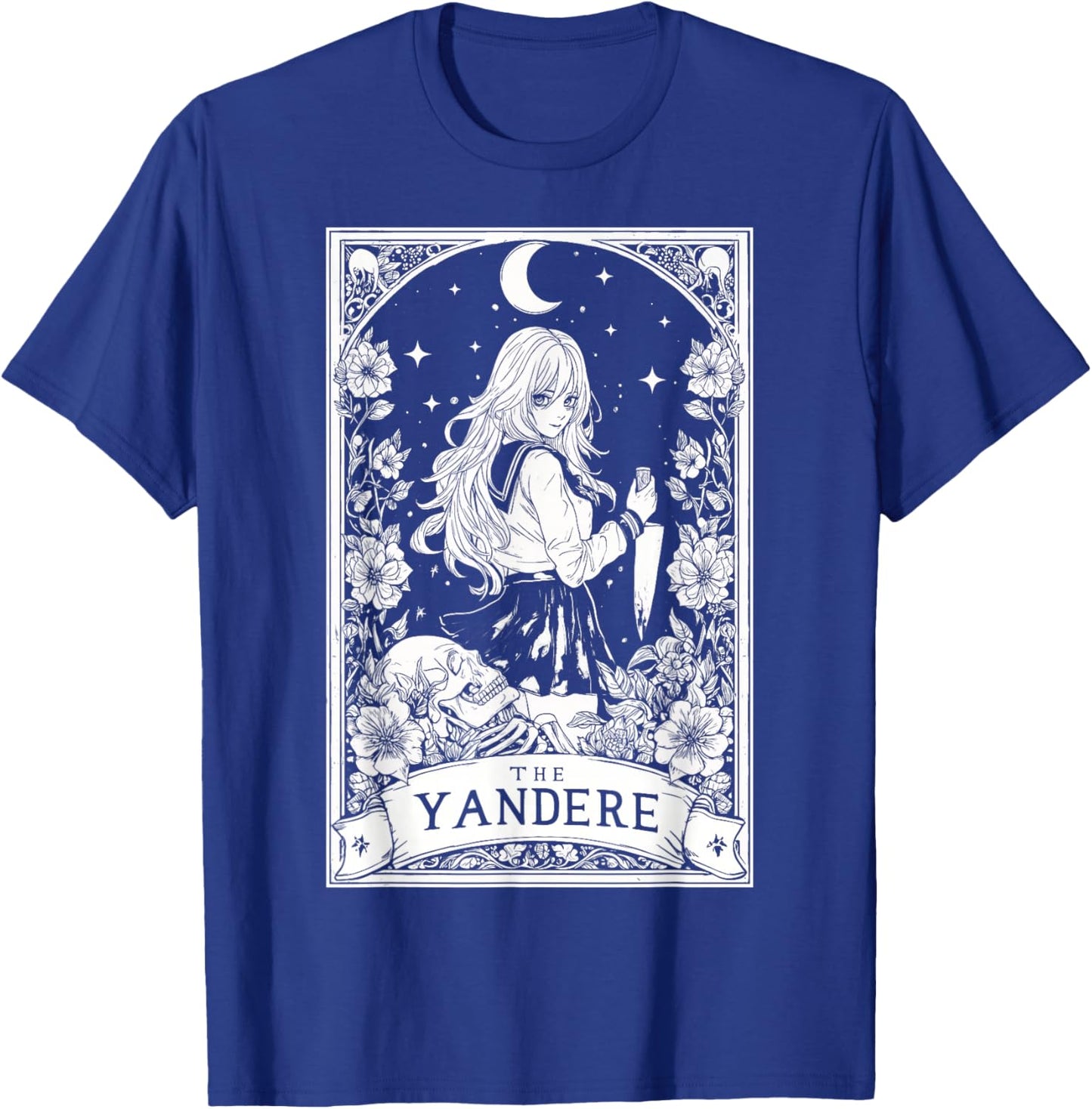 The Yandere Anime Manga Japanese Girl Tarot Card Witchy Moon T-Shirt - T-Shirt | Royal