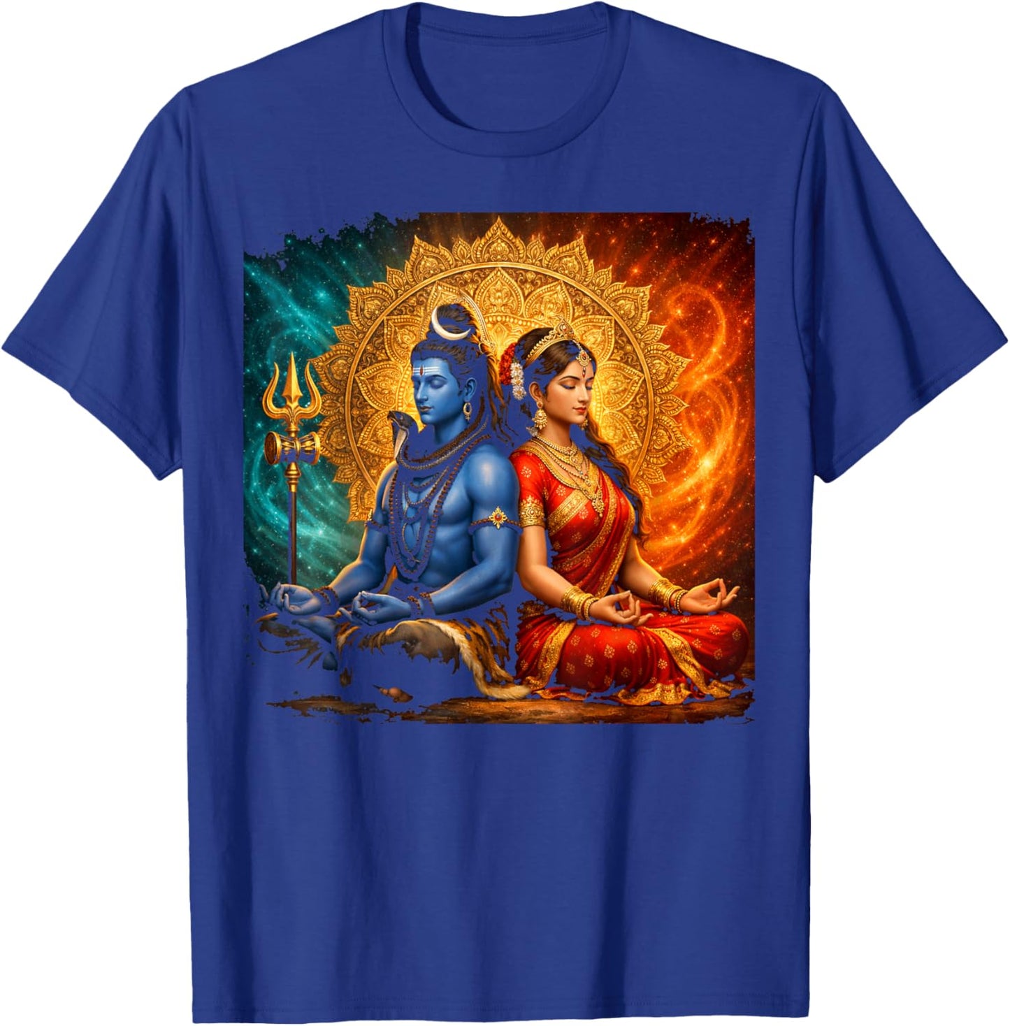 Lord Shiva Durga Hindu God Mahadeva Goddess Goddess Parvati T-Shirt - T-Shirt | Royal