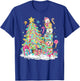 Colorful Christmas Snowman Scene for Kids Holiday Fun T-Shirt - T-Shirt | Royal