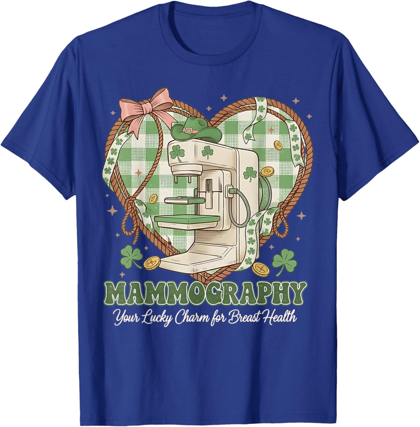 St Patricks Day Funny Mammographer Breast Imaging Squad T-Shirt - T-Shirt | Royal