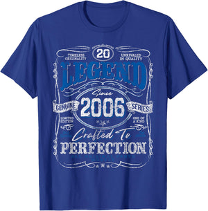 Vintage 2006 Limited Edition Shirt 20 Year Old 20th Birthday T-Shirt - T-Shirt | Royal