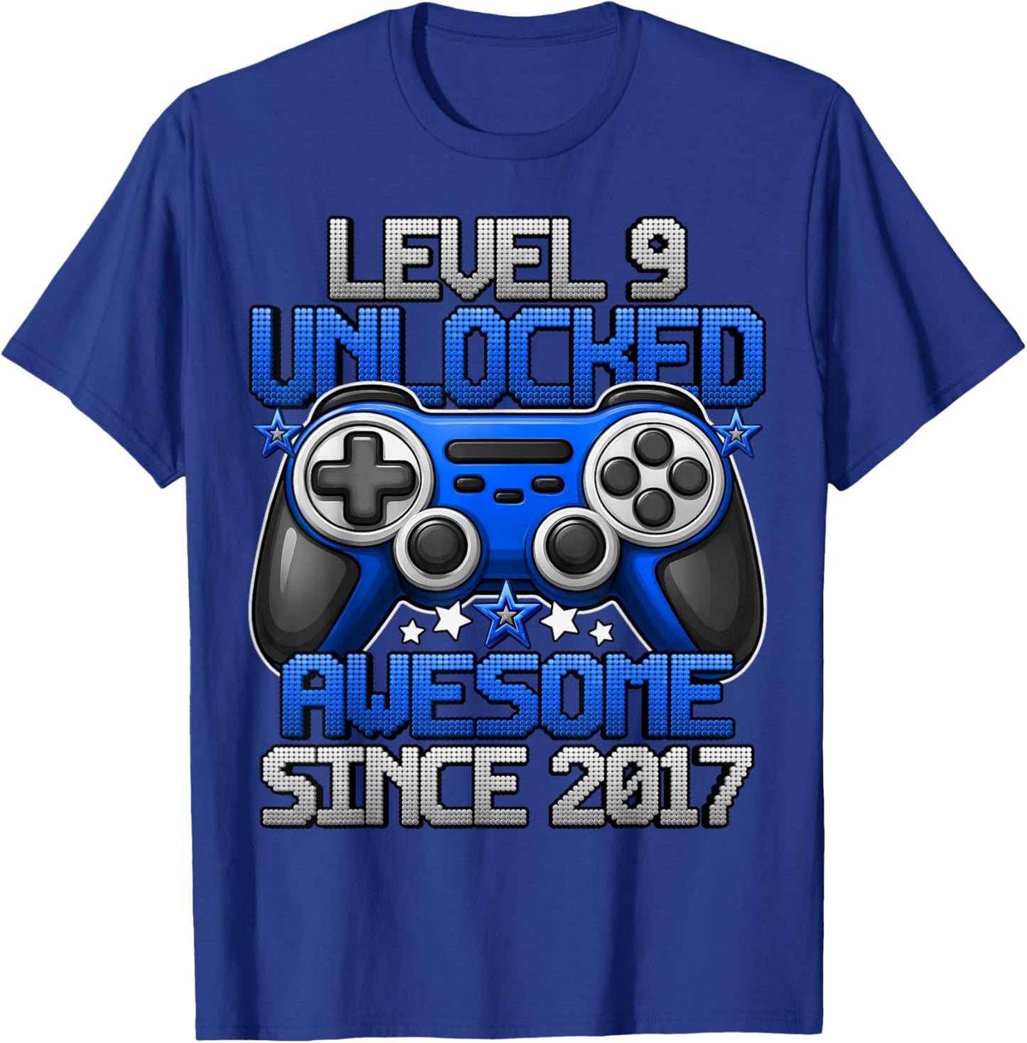 Level 9 Unlocked 9 Year Old Gifts for Boys 9th Birthday Boy T-Shirt - T-Shirt | Royal