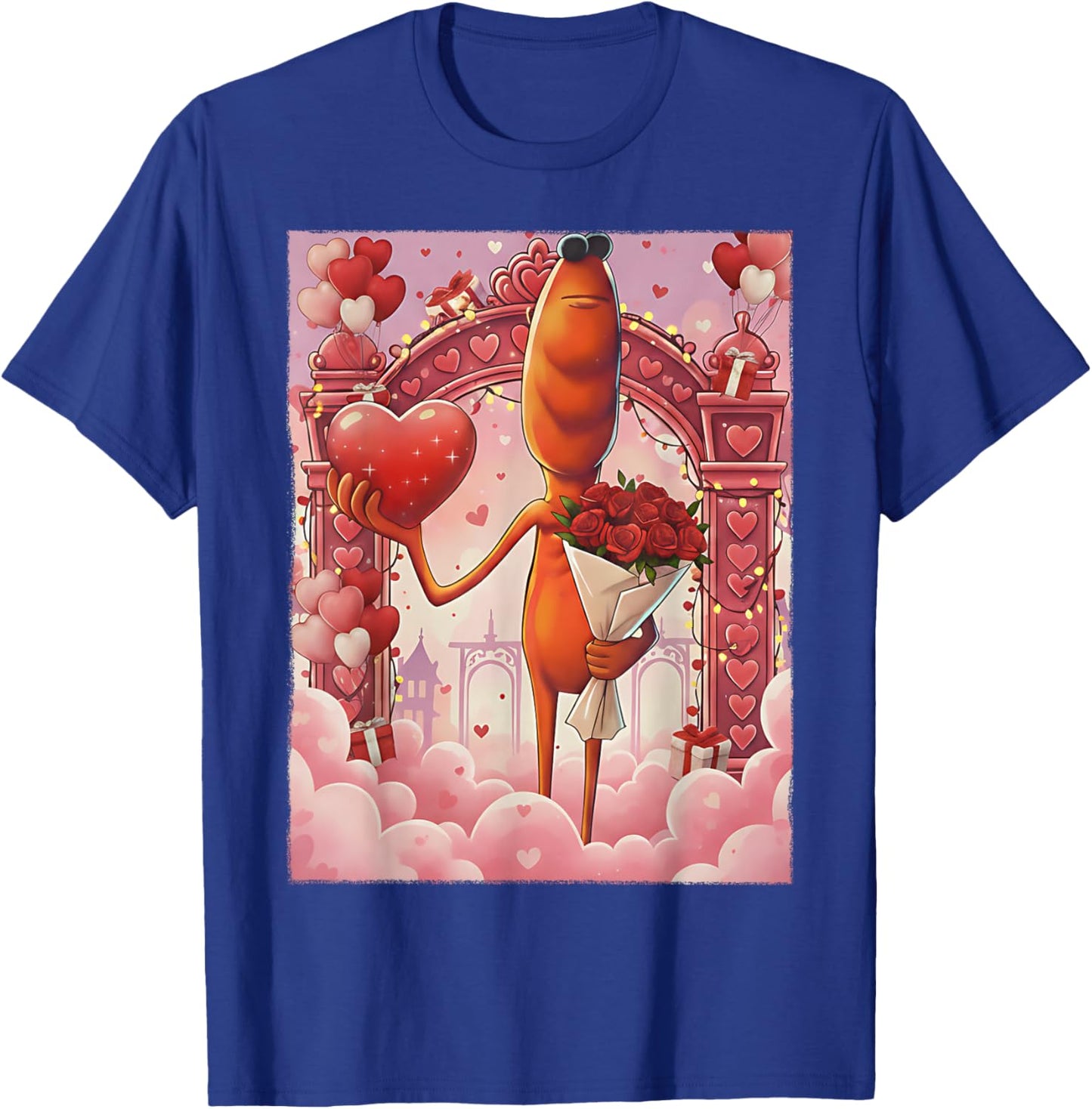 Marcus The Worm Funny Meme Valentine's Day T-Shirt - T-Shirt | Royal