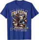 Patriotic Eagle and Flag 250 Years 1776-2026 T-Shirt - T-Shirt | Royal