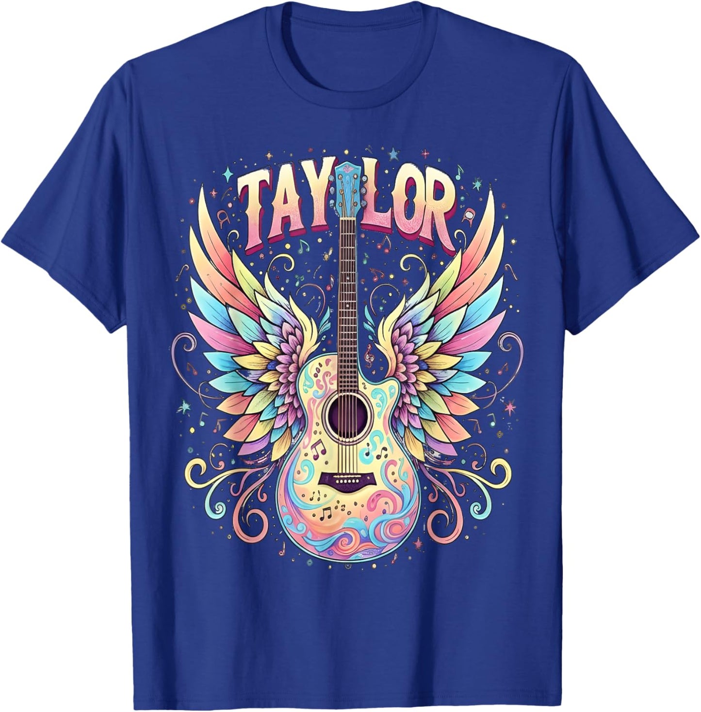 Girl Retro Taylor First Name Personalized Groovy 70's 80's T-Shirt - T-Shirt | Royal