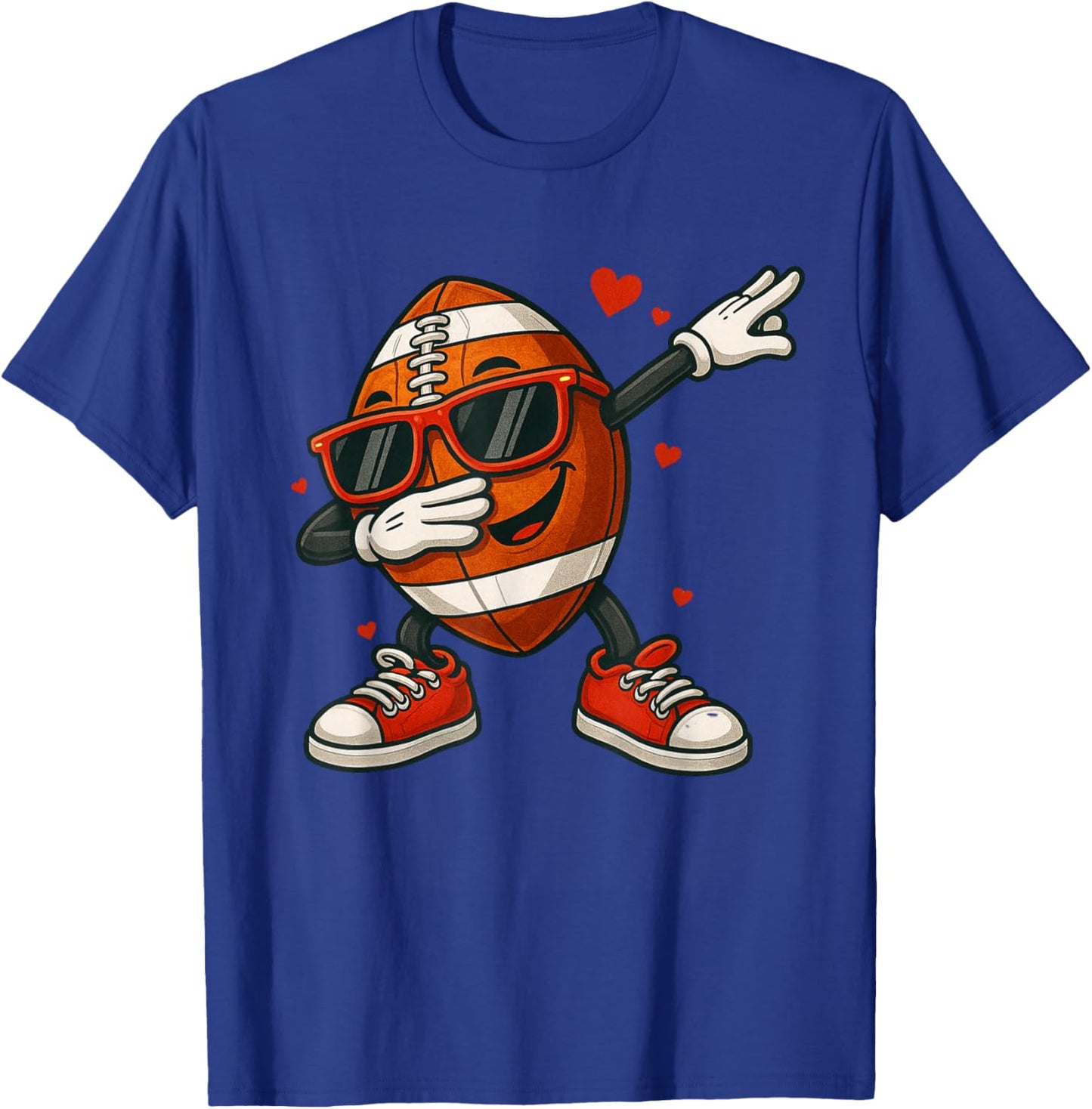 Football Dabbing Valentines Day Funny Dab Cute Boys Kids T-Shirt - T-Shirt | Royal