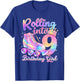 Rolling Into 9 Years Old Roller Skating Girl 9th Birthday T-Shirt - T-Shirt | Royal