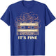 It's Fine Retro Vintage Cassette Tape 80's 90's Music T-Shirt - T-Shirt | Royal