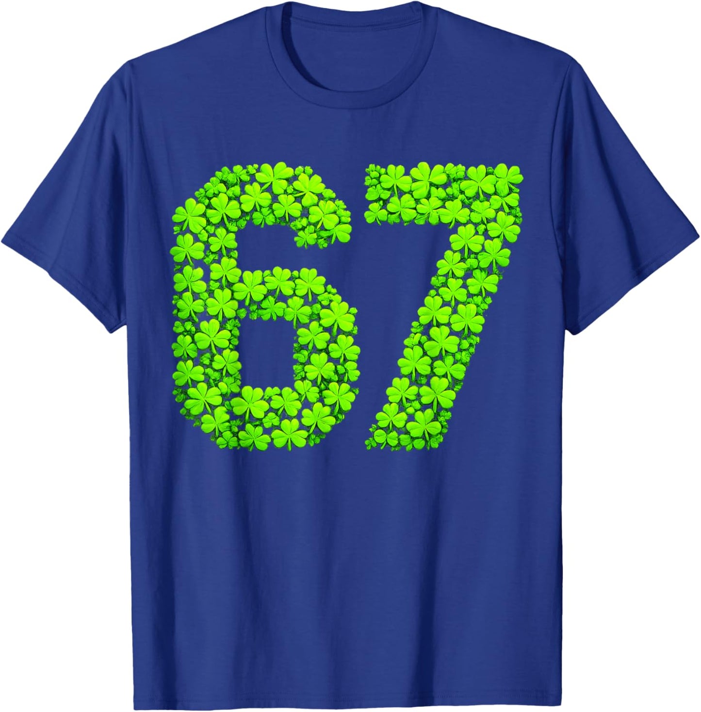 st Patricks Day 67 Shamrock six Seven 6 7 Meme Kids 67 Boys T-Shirt - T-Shirt | Royal
