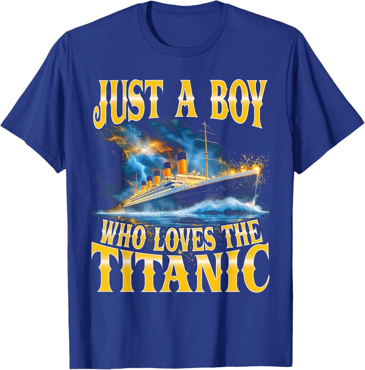 Just a Boy Who Loves The Titanic Bootleg T-Shirt - T-Shirt | Royal