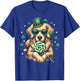 Cute Golden Retriever Shamrock St. Patrick's Day Dog Lover T-Shirt - T-Shirt | Royal