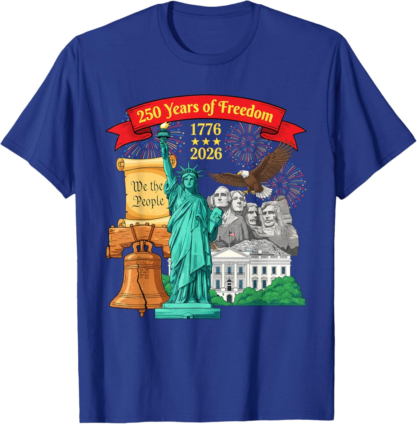 250 Anniversary USA 250th American Flag Patriotic 250 Years T-Shirt - T-Shirt | Royal