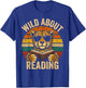 Boys Animal Print Clothes Wild About Reading Cheetah Book T-Shirt - T-Shirt | Royal