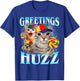 Greetings Huzz Funny Silly Cats Meme T-Shirt - T-Shirt | Royal