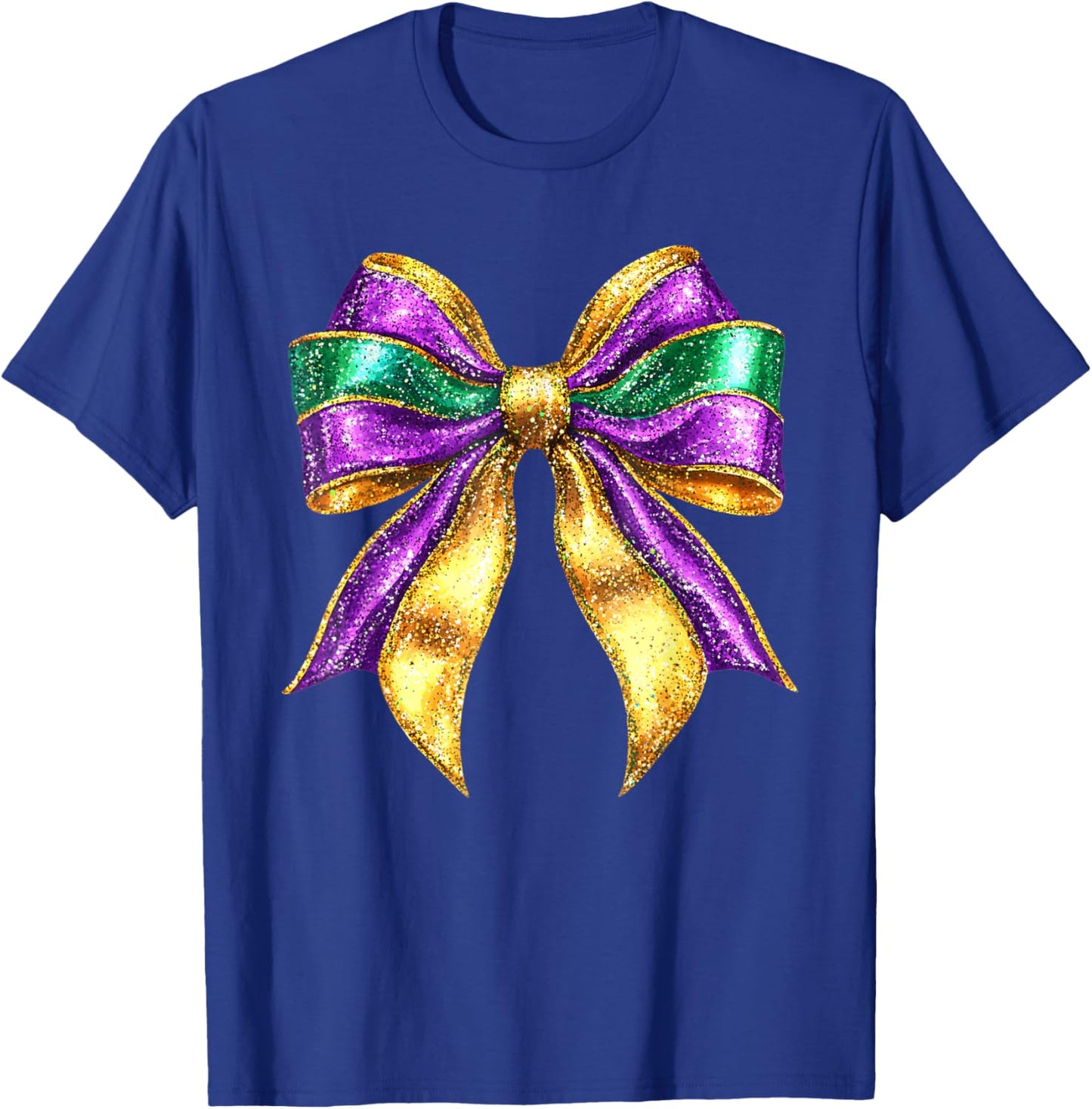 Cute Mardi Gras Fat Coquette Bow Tuesday Kids Girls Women T-Shirt - T-Shirt | Royal