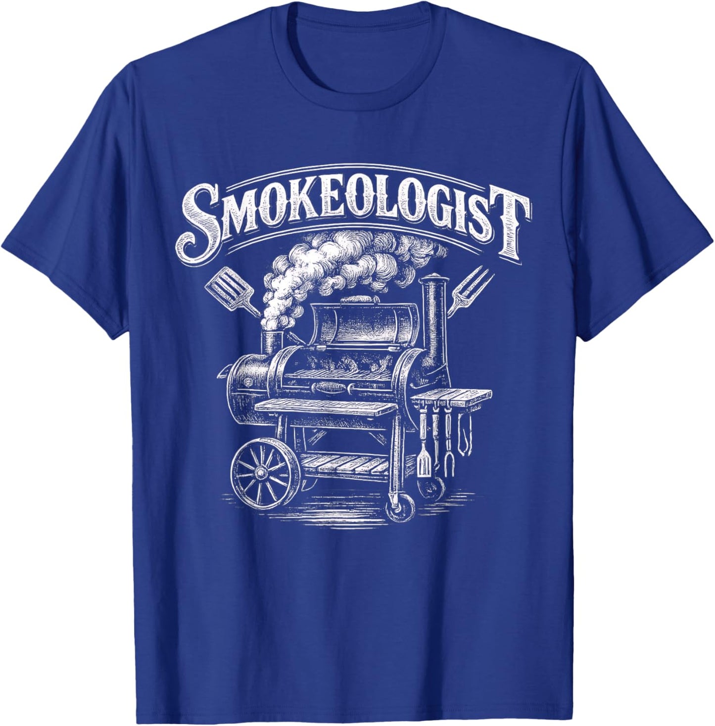 Smokeologist Funny BBQ Meat Smoker for Grilling Fans T-Shirt - T-Shirt | Royal