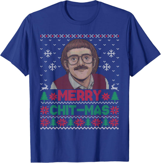 Do It Funny Chit-mas Christmas Funny Ugly Christmas T-Shirt - T-Shirt | Royal