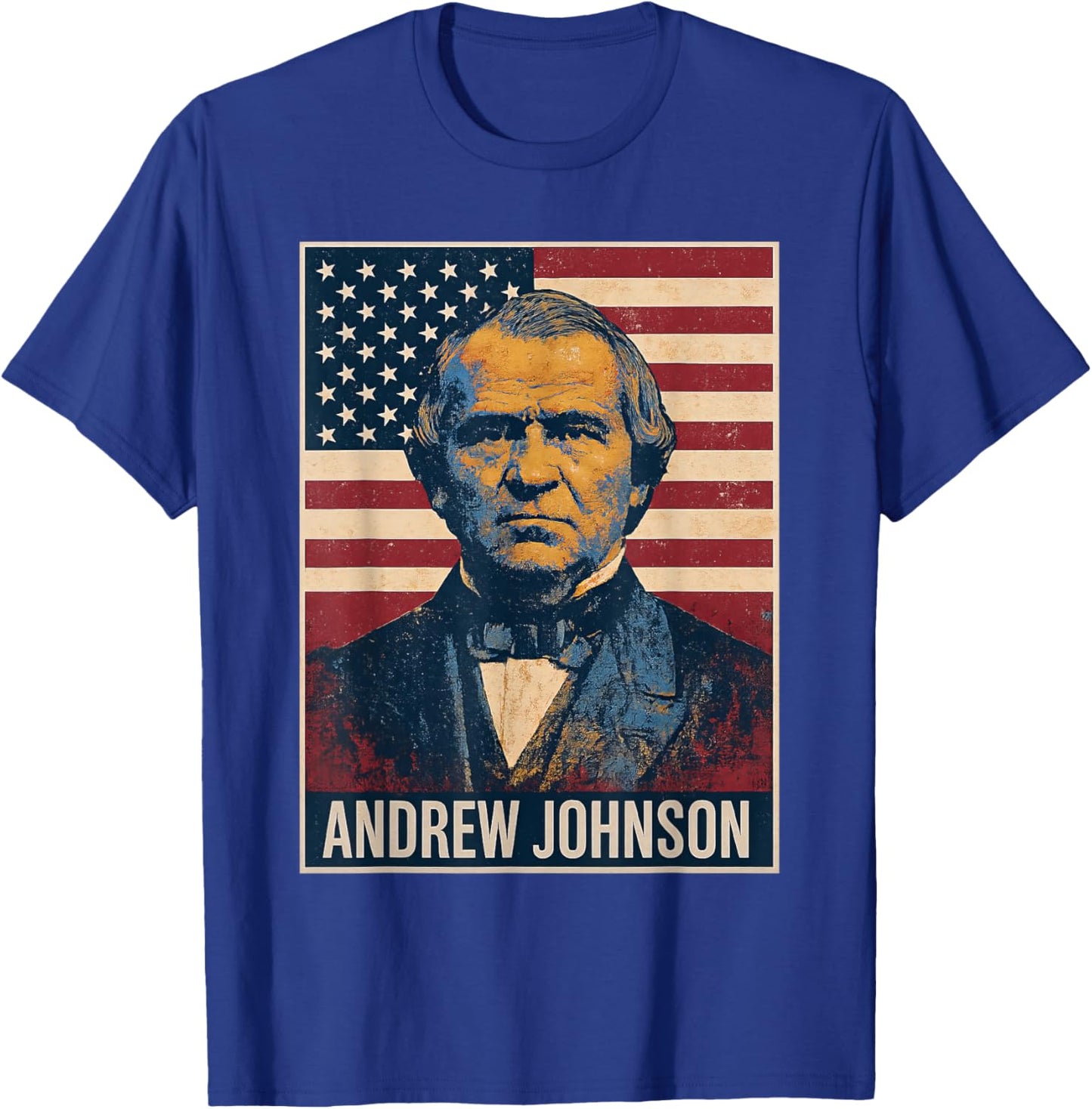 Andrew Johnson Portrait T-Shirt - T-Shirt | Royal