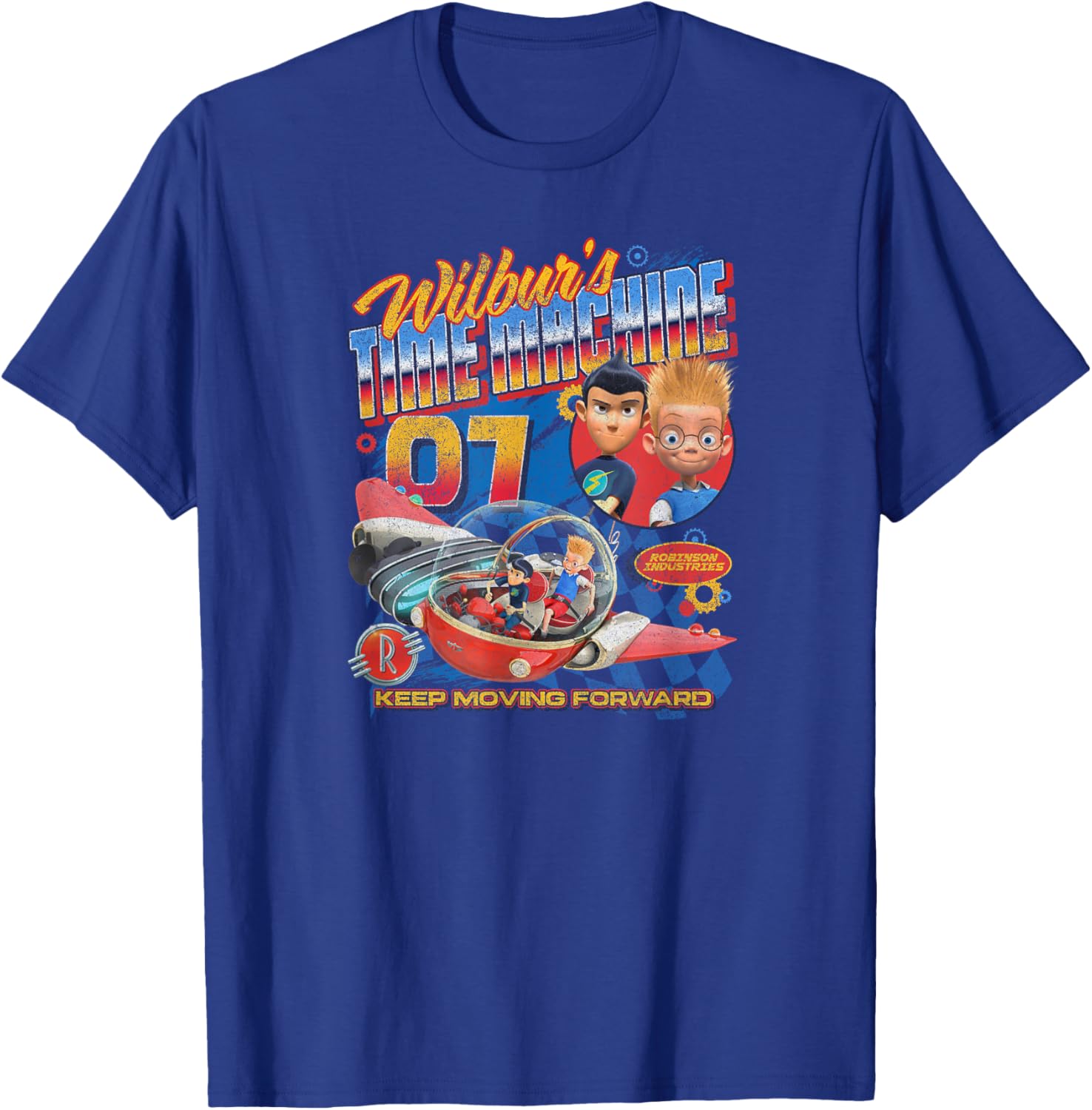 Disney Meet The Robinsons Wilbur's Time Machine Poster T-Shirt - T-Shirt | Royal