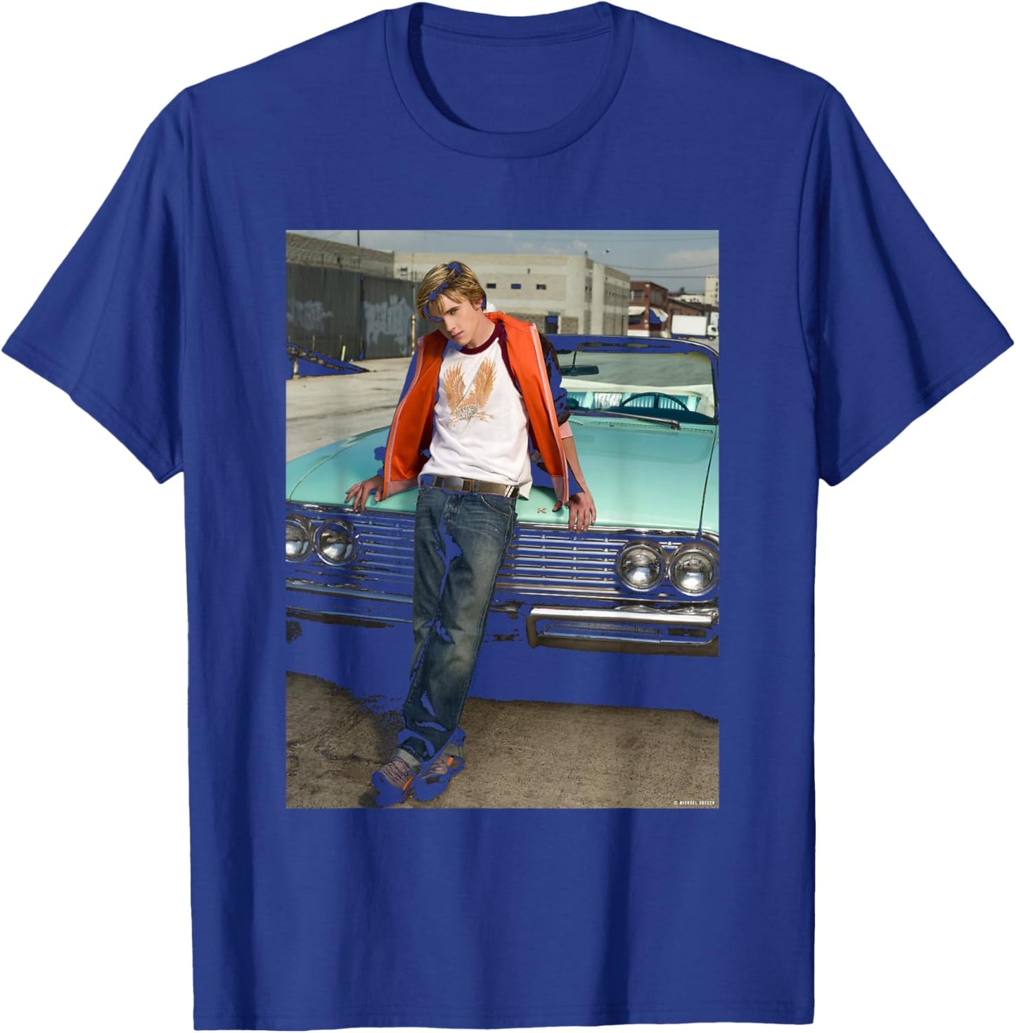 Jesse McCartney Beautiful Soul Portrait LA Michael Grecco T-Shirt - T-Shirt | Royal