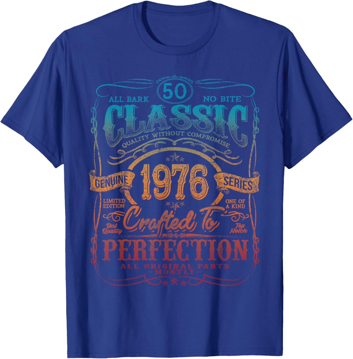 Vintage 1976 Limited Edition Shirt 50 Year Old 50th Birthday T-Shirt - T-Shirt | Royal