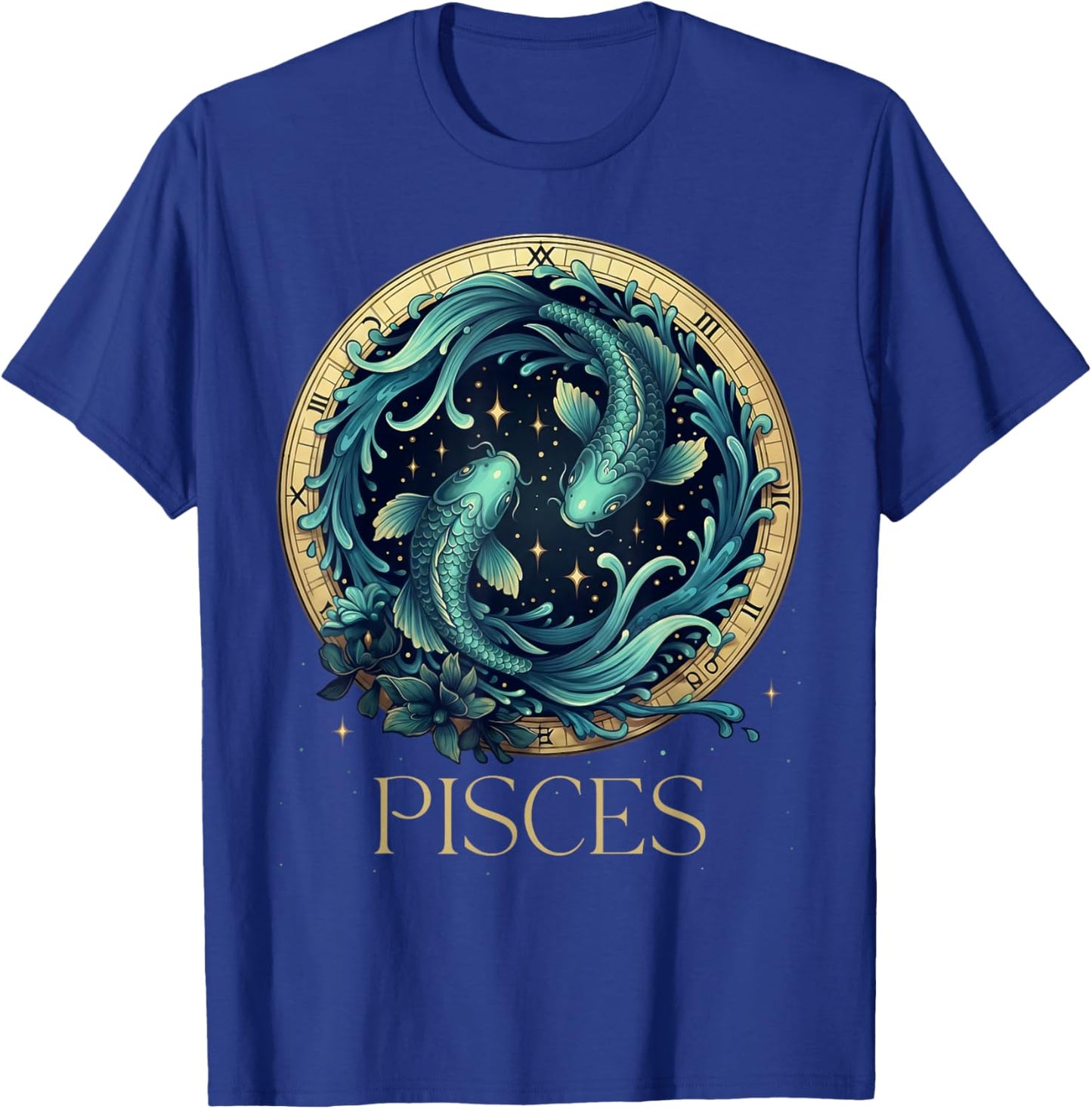 Retro Pisces Zodiac Sign Horoscope Astrology Pisces Birthday T-Shirt - T-Shirt | Royal