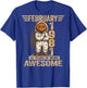 (ON Back) 45 Year Old February 1981 Teddy Bear 45th Birthday T-Shirt - T-Shirt | Royal