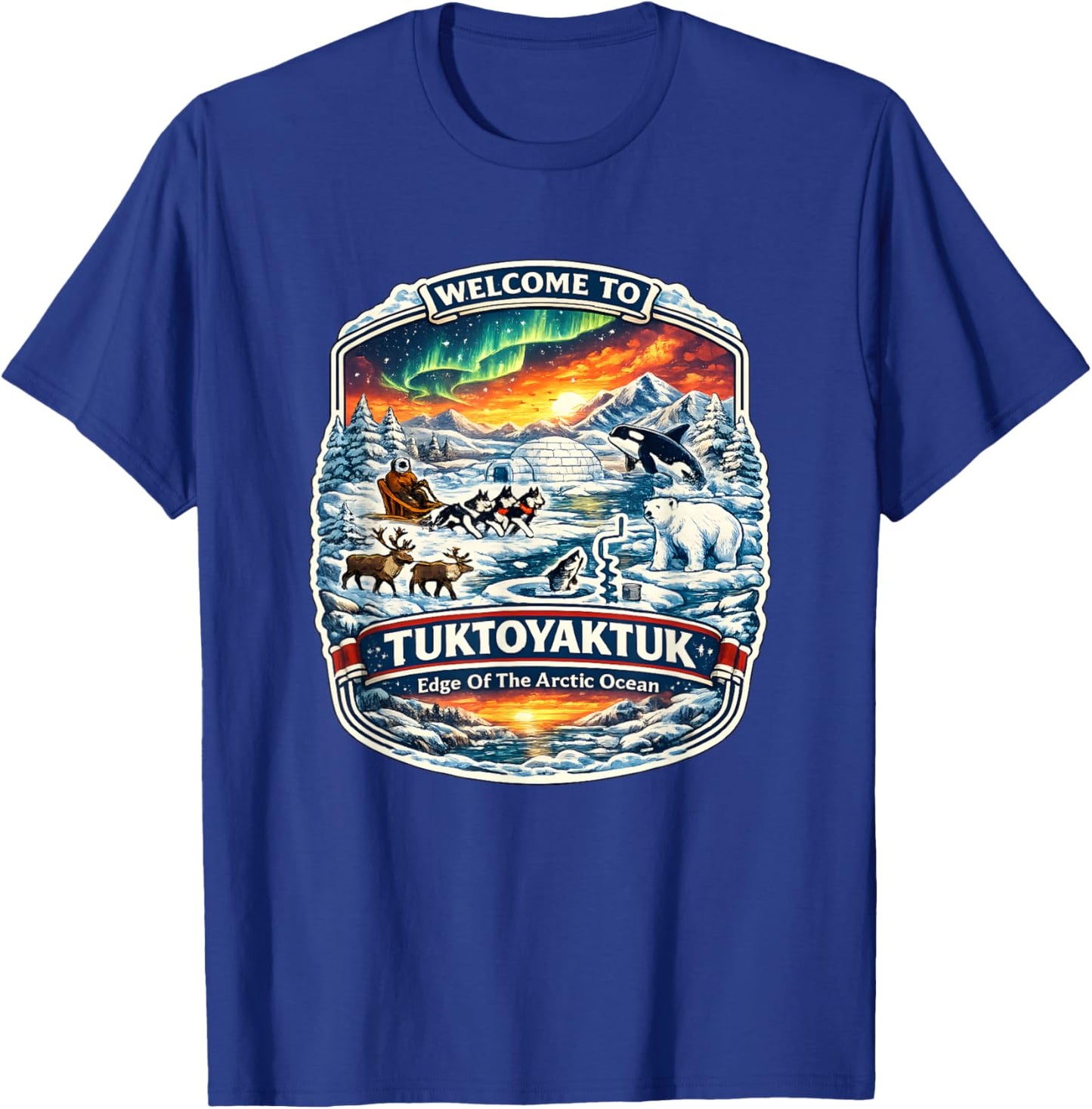 Tuktoyaktuk Northwest Territories Edge of The Arctic Ocean T-Shirt - T-Shirt | Royal