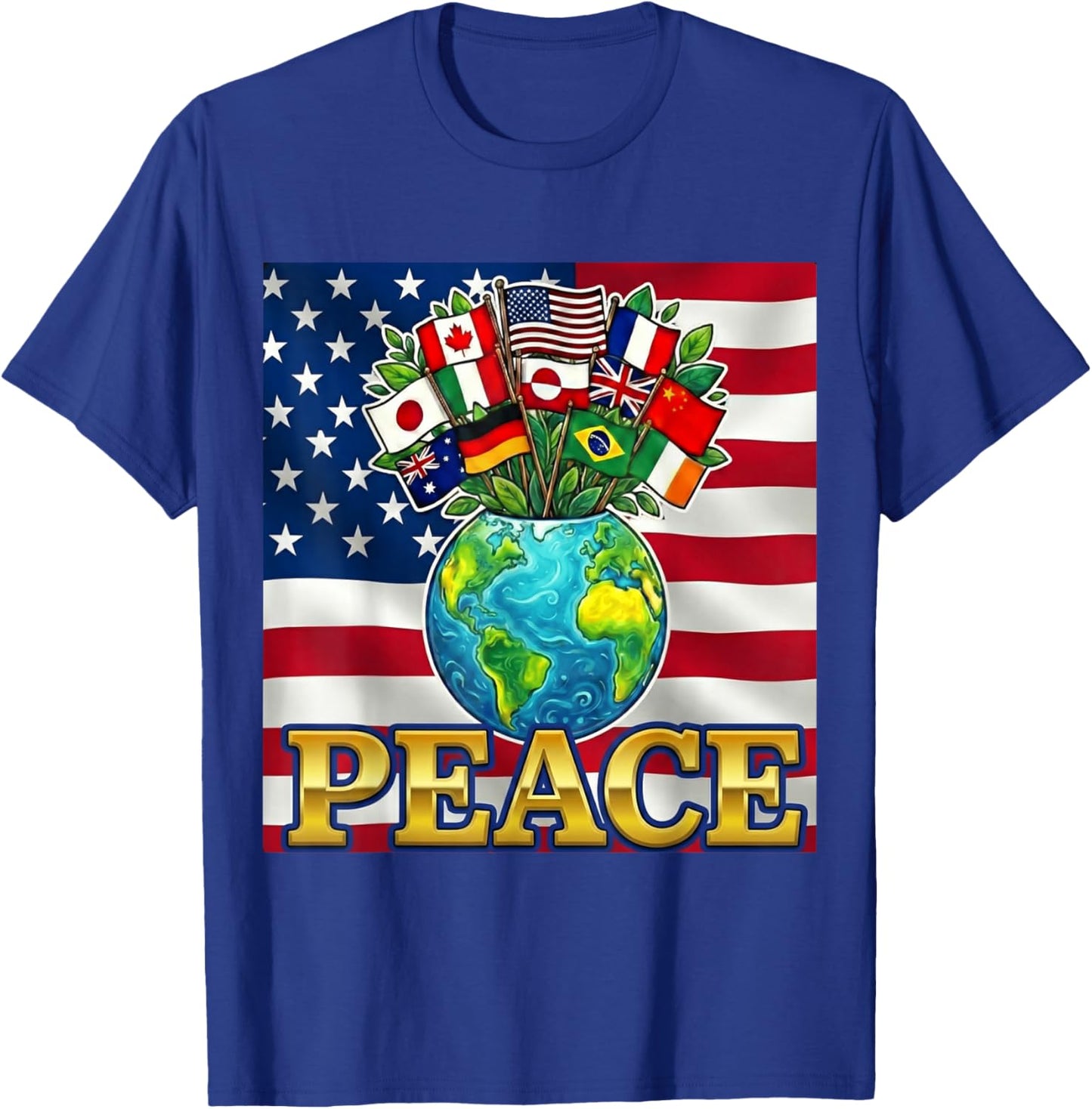 International Peace Board Earth’s Harmony T-Shirt - T-Shirt | Royal
