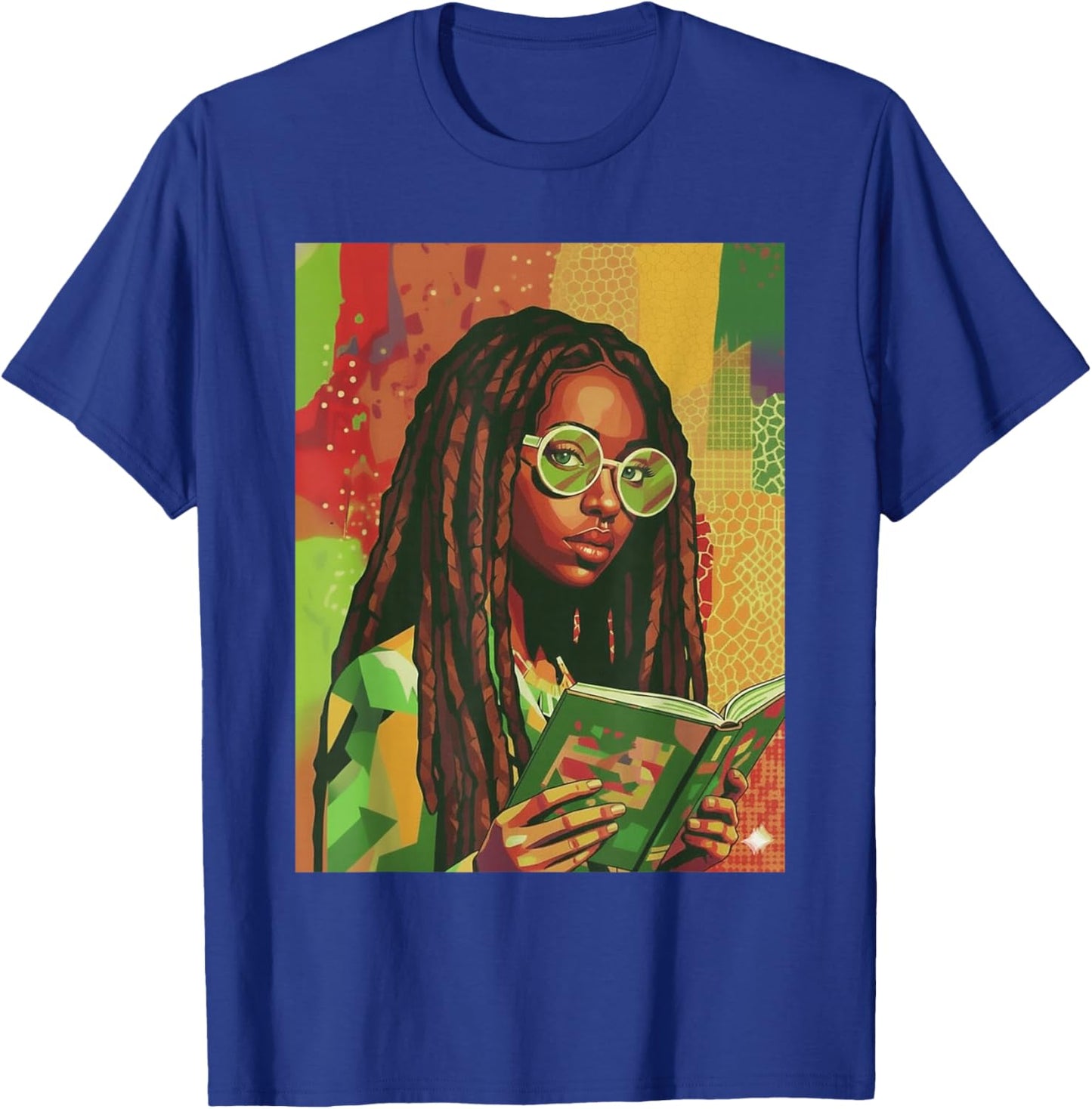 Black Women Reading Book, Educated Black History Month Women T-Shirt - T-Shirt | Royal