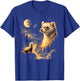 Ferret Howling to The Moon Vintage 90s Retro Animal T-Shirt - T-Shirt | Royal
