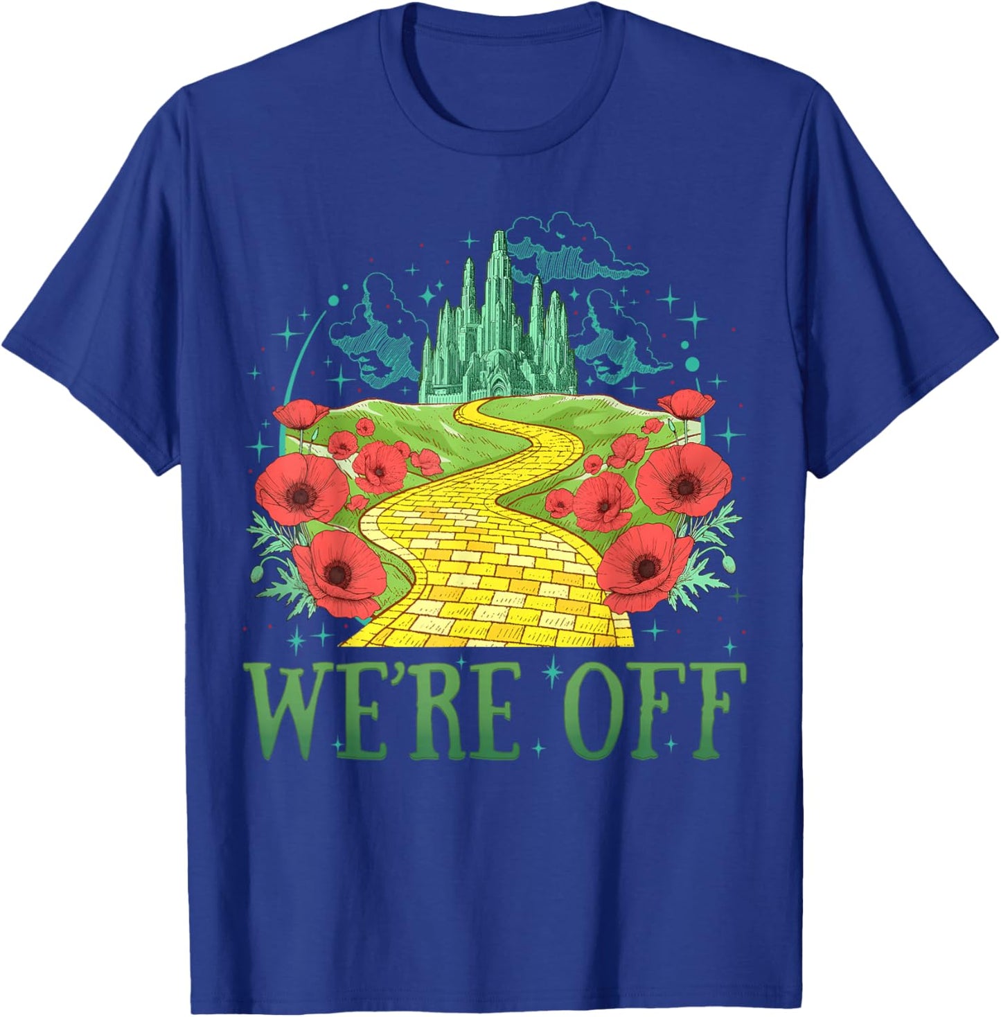 We 're Off Funny Yellow Path Brick Wizard Literature School T-Shirt - T-Shirt | Royal