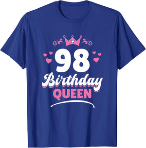 98 Years Queen Woman 98th Birthday T-Shirt - T-Shirt | Royal