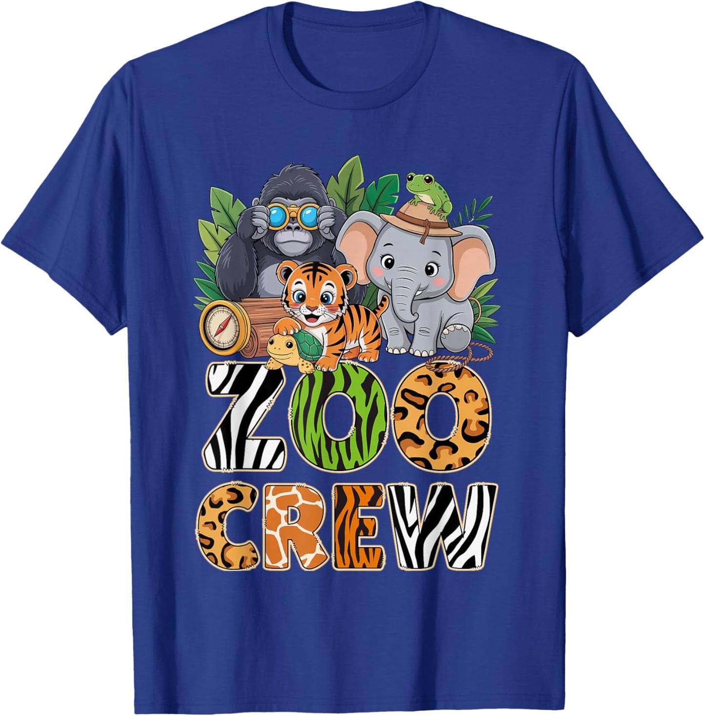 Zoo Crew Cute Jungle Animals Safari Adventure Zoo Keeper T-Shirt - T-Shirt | Royal