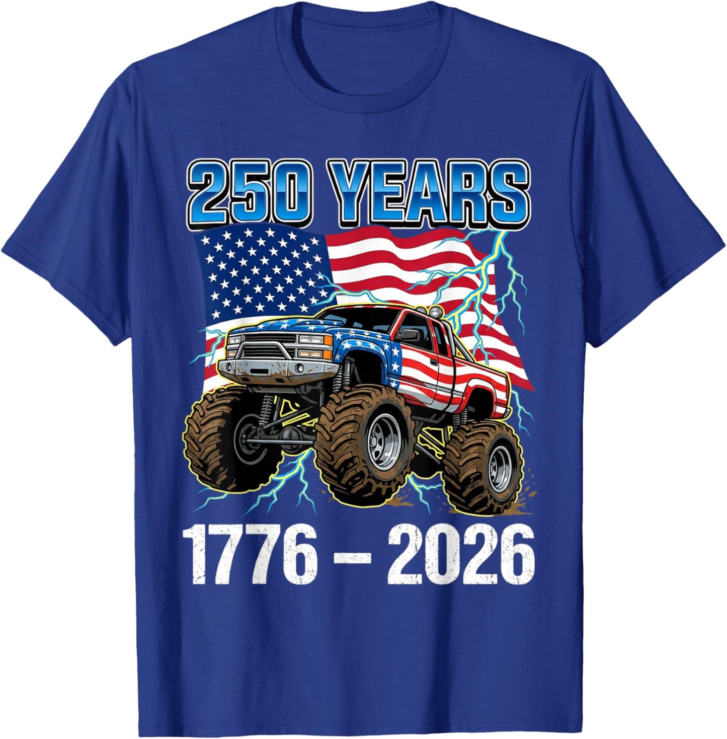 250 Years American 1776 2026 250th Toddler Boys 4th of July T-Shirt - T-Shirt | Royal