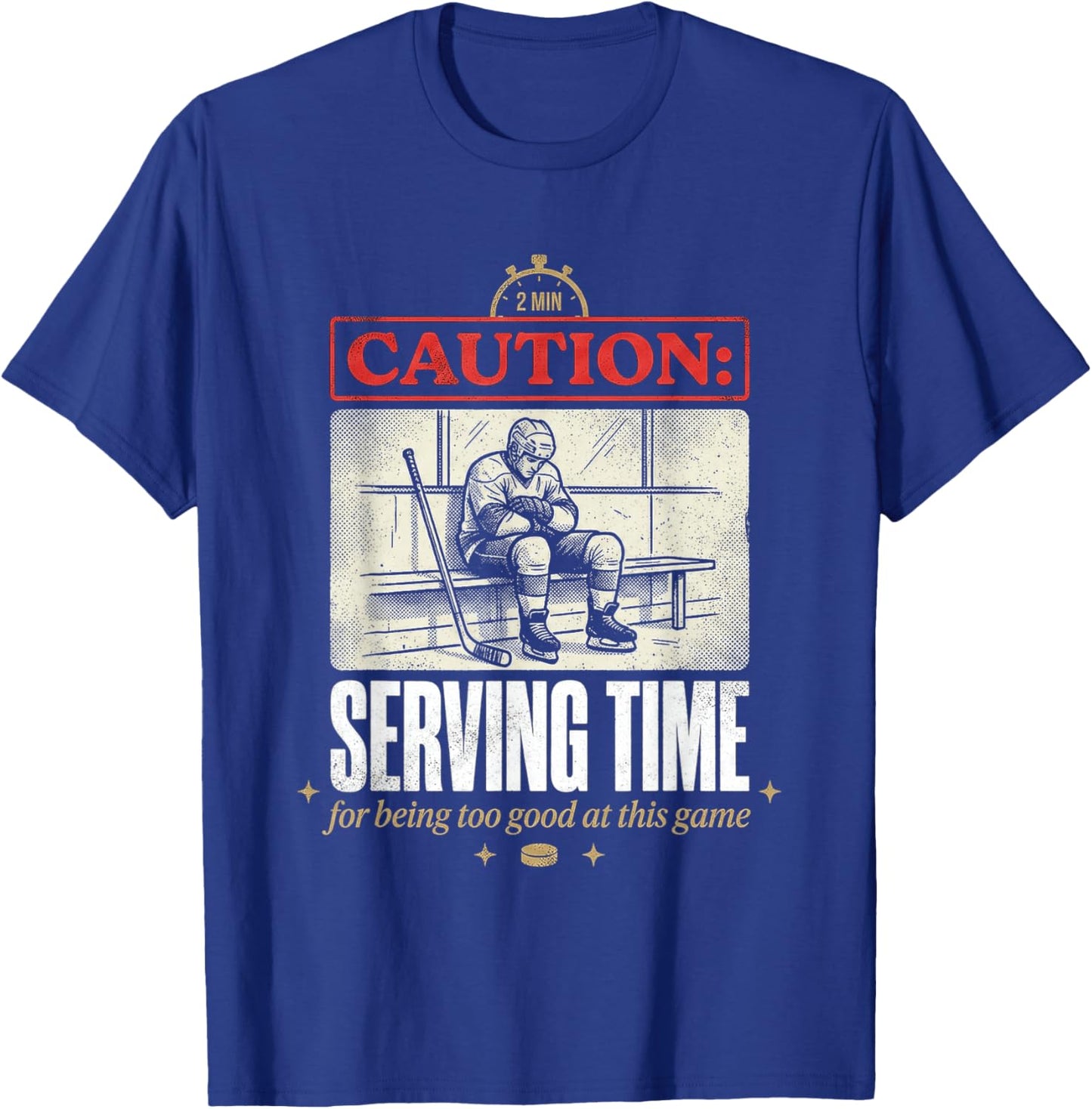 Funny Ice Hockey Penalty Box T-Shirt - T-Shirt | Royal
