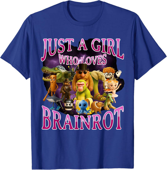 Italian Brainrot Lover Girl Funny Meme Internet Humor T-Shirt - T-Shirt | Royal