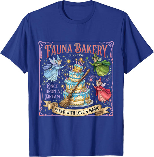 Fauna Bakery Vintage Fairy Once Upon A Dream Baking T-Shirt - T-Shirt | Royal