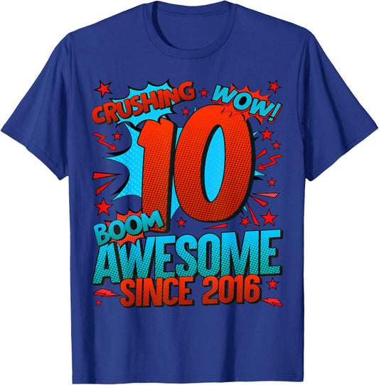 10 Year Old Gifts for Boys 10th Birthday Boy 10 Year Old Boy T-Shirt - T-Shirt | Royal