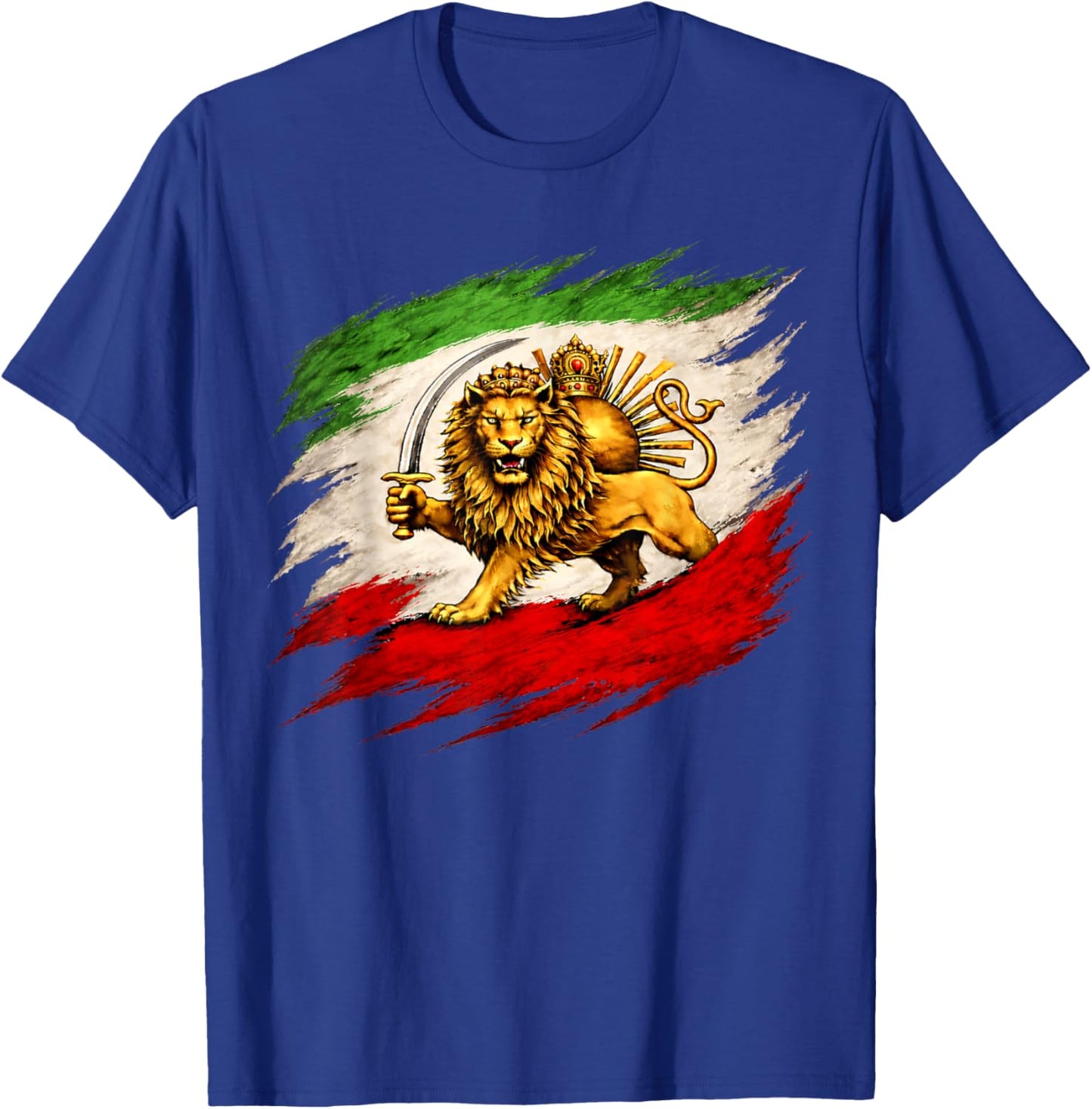 Vintage Lion and Sun Flag, Persian Heritage T-Shirt - T-Shirt | Royal