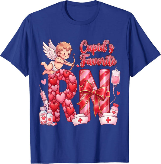 Healthcare Heart Registered Nurse RN Valentines Nurses T-Shirt - T-Shirt | Royal
