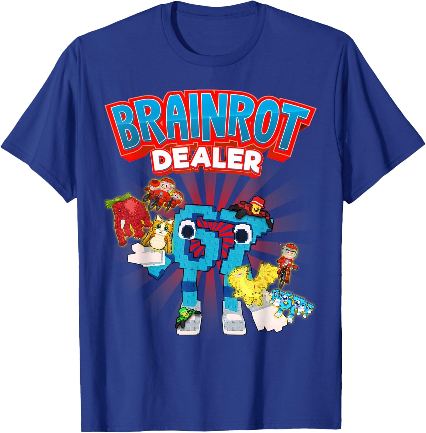 Brainrot Dealer Funny Every Brainrots for Boys Kids Teens T-Shirt - T-Shirt | Royal