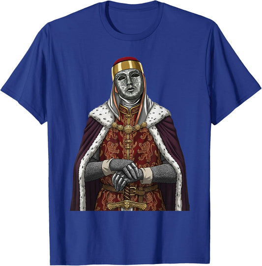 Silver Mask King Baldwin IV Golden Mask Medieval Art T-Shirt - T-Shirt | Royal