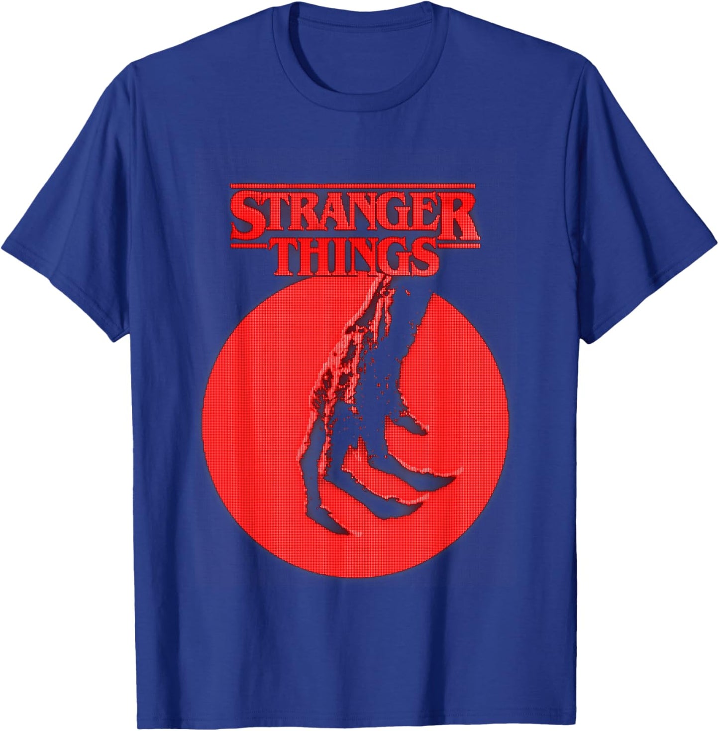 Stranger Things Season 5 Vecna Hand Pixelated Logo T-Shirt - T-Shirt | Royal