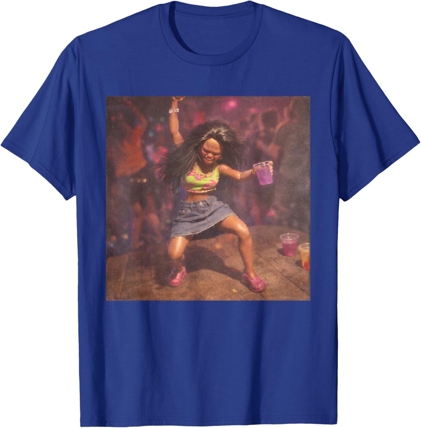 Funny Black Doll Party Meme T-Shirt - T-Shirt | Royal